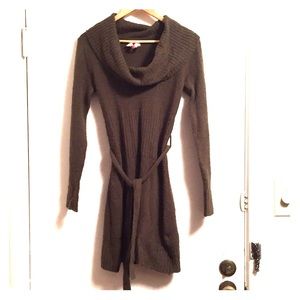 Army green sweater dress